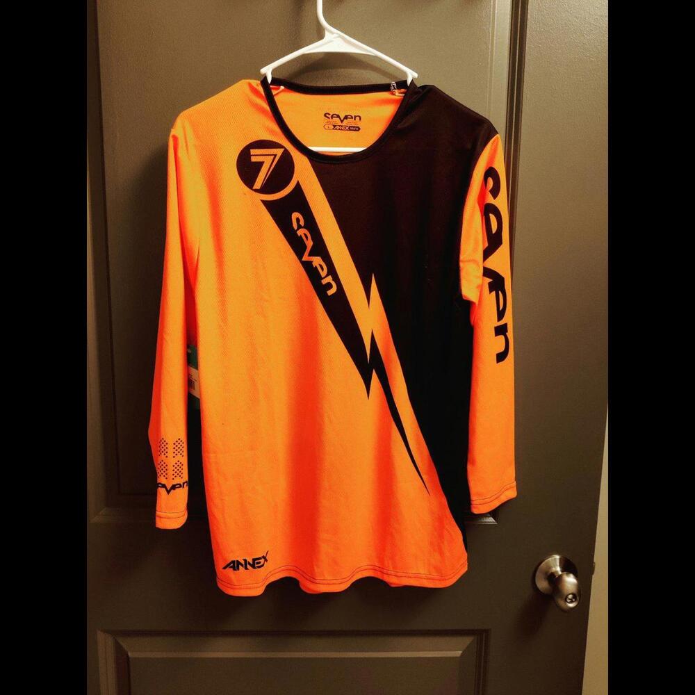 Seven | Motocross Jersey | Orange | Size Youth Large
